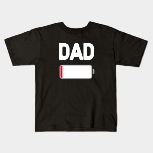 Dad Low Battery Kids T-Shirt